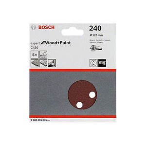 BOSCH Exzenterschleifpapier mit Klett, gelocht Körnung 240 (Ø) 125 mm Bosch Exp