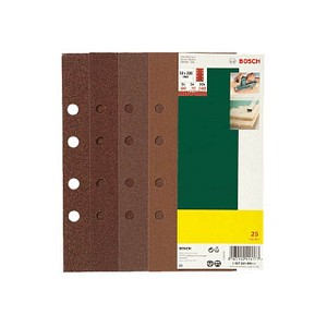 BOSCH - Sanding sheet set - 25 Stücke - rectangular - Körnung: 60, 80, 120, 240