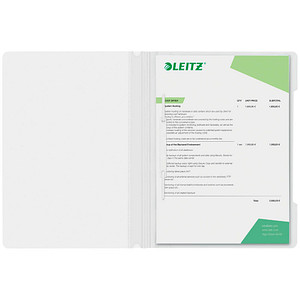 25 LEITZ Schnellhefter 4191 Kunststoff weiß DIN A4