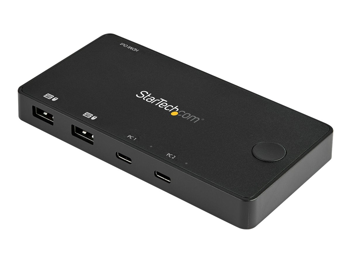 STARTECH.COM 2-Port USB-C KVM Switch - 4K 60Hz HDMI - Kompakter UHD Desktop KVM