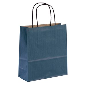 50 VP Tragetaschen Toptwist blau 19,0 x 21,0 cm