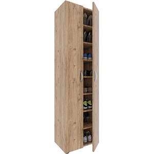 VCM my home Schuhschrank Ulas XXL, 918426 eiche 7 Fachböden 49,0 x 34,0 x 178,0 cm
