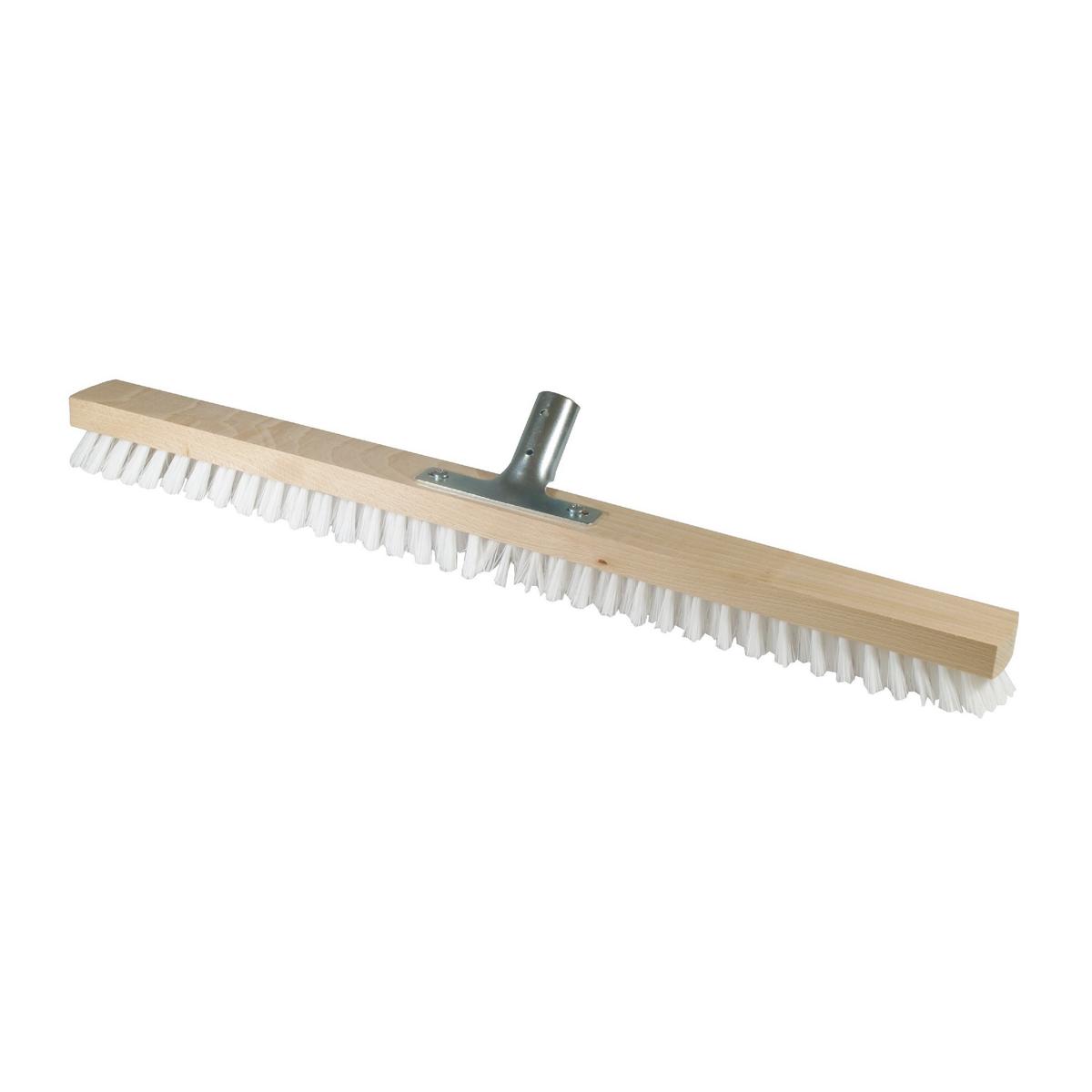 Schrubber 60 cm, Körper: Holz unlackiert, Borsten: Polypropylen (PPN) weiß | mit Metallstielhalter passender Stiel Artikel ||91438||, ||91371||