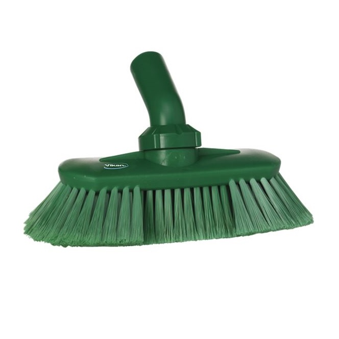 Waschbürste "Vikan" 240 mm | grün mit Drehgelenk, Wasserdurchlauf, weiche und gesplisste Borsten
