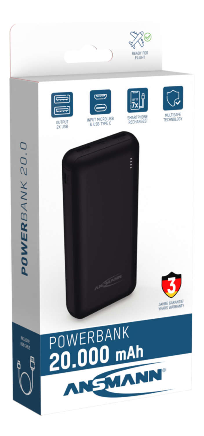 ANSMANN Powerbank 20000 mAh PB212 bk