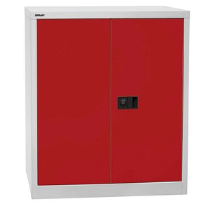 BISLEY Stahlschrank Universal E402A01G506 lichtgrau, kardinalrot 91,4 x 40,0 x 100,0 cm