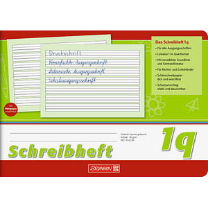 BRUNNEN Schreiblernheft Lineatur 1q 1. Schuljahr liniert DIN A5 quer ohne, 16 Blatt