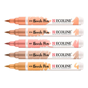 5 Talens ECOLINE® Brush-Pens rosa