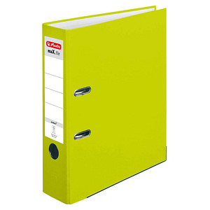 herlitz Ordner maX.file protect, Rückenbr. 80 mm, neongrün