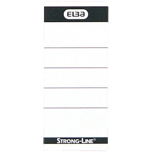 10 ELBA Einsteck-Rückenschilder weiß für 8,0 cm Rückenbreite