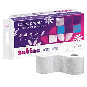 Satino by wepa Toilettenpapier prestige Kamille 3-lagig 8 Rollen