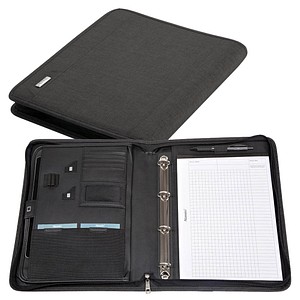 JÜSCHA Alassio Orgamappe "OLBIA", DIN A4, anthrazit aus Polyester und Finetouch