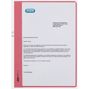 HAMELIN ELBA Klemmhandmappe, DIN A4, ohne Vorderdeckel, rot Manilakarton, 10 Bl