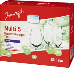 Jeden Tag Spülmaschinentabs Multi 5, 60 Tabs, im Karton