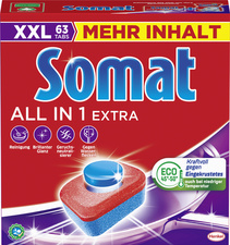 Somat Spülmaschinentabs 10 ALL IN 1 EXTRA, 63 Tabs, XXL Somat Spülmaschinentabs 10 ALL IN 1 EXTRA, 63 Tabs, XXL
