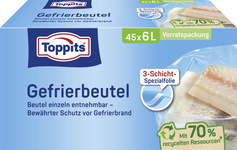 TOPPITS Gefrierbeutel, 45 x 6 Liter, 290 x 410 mm