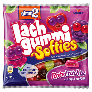 nimm2® Lachgummi Softies Rote Früchte Fruchtgummi 225,0 g nimm2® Lachgummi Softies Rote Früchte Fruchtgummi 225,0 g