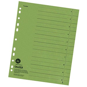 FALKEN Trennblätter 1-10 grün, 100 St.