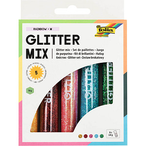 folia Glitter-Mix "Rainbow", 5 Tuben à 14 g