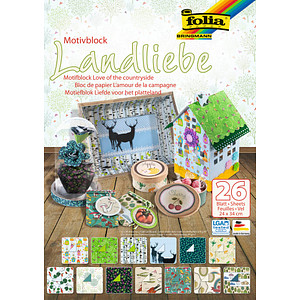 folia Motivblock Landliebe farbsortiert 270 + 80 g/qm 26 St.