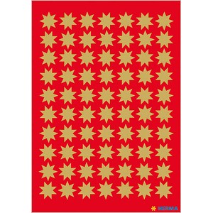 HERMA Weihnachts-Sticker DECOR "Sterne", 10 mm, gold