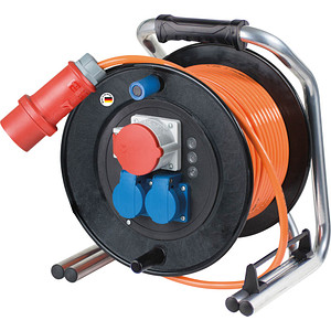 as-Schwabe Panzer-Vollgummi Starkstrom-Kabeltrommel 30,0 m