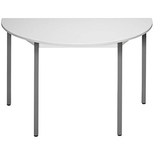 SODEMATUB Beistelltisch 120DRGG, halbrund, grau/grau