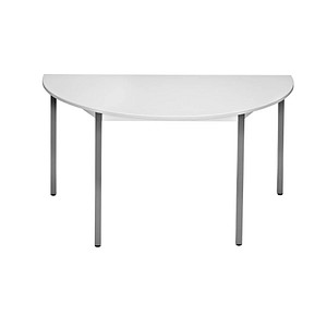 SODEMATUB Beistelltisch 140DRGG, halbrund, grau/grau