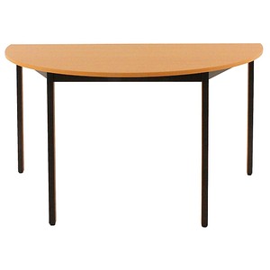 SODEMATUB Beistelltisch 140DRHN, halbrund, buche/schwarz