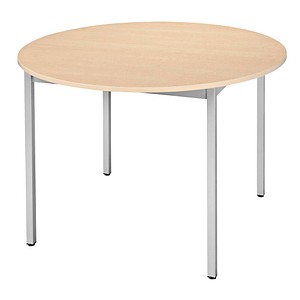 SODEMATUB Universaltisch 80ROEA, rund, 800 mm, ahorn/alu