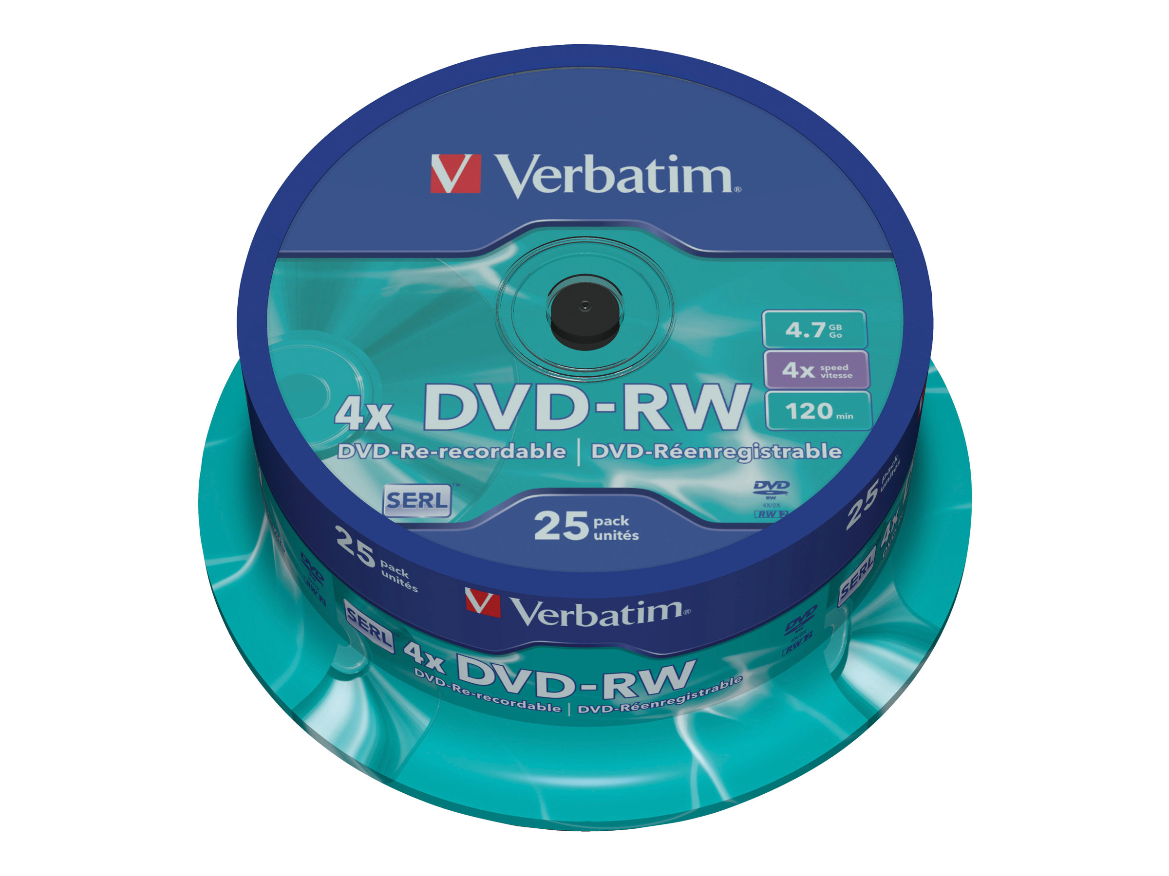 Verbatim DVD-RW 4.7GB 4x, 25er Spindel