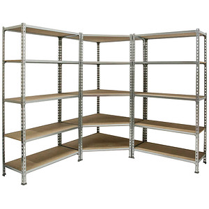Simonrack Schwerlastregal MADERCLICK CORNER 5 8425437135385 silber 90,0 x 30,0 x 180,0 cm