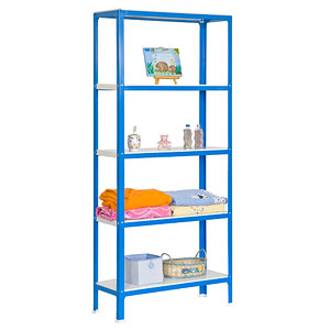 Simonrack Schwerlastregal SIMONHOME CLICK COLOR MINI 5 8435104940211 blau, weiß 80,0 x 40,0 x 180,0 cm