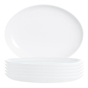 6 ARCOROC Servierplatten Evolutions White weiß 33,0 cm