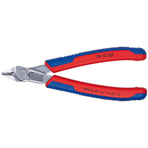 KNIPEX Super Knips® mit Drahtklemme 78 13 125 Elektronik-Seitenschneider