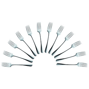 12 solex® Gabeln Baguette silber