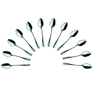 12 solex® Dessertlöffel Baguette silber