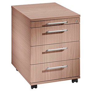 HAMMERBACHER AC30 Rollcontainer nussbaum 4 Auszüge 42,8 x 58,0 x 59,0 cm