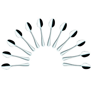 12 solex® Dessertlöffel Selina silber