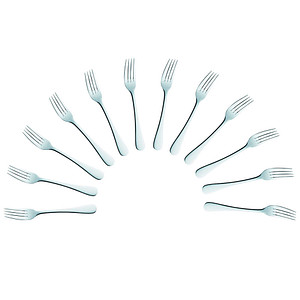 12 solex® Dessertgabeln Julia silber