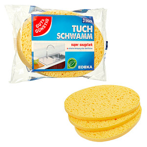 GUT&GÜNSTIG Schwammtücher, 3 St.