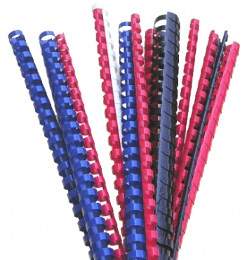 Plastik-Binderücken 6 mm weiss - 100 Binderücken