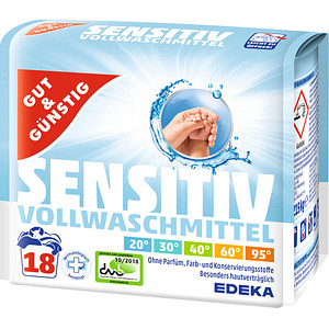 GUT&GÜNSTIG SENSITIV Waschmittel 1,22 kg GUT&GÜNSTIG SENSITIV Waschmittel 1,22 kg