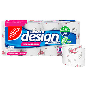 GUT&GÜNSTIG Toilettenpapier limited design 3-lagig 8 Rollen