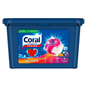 Coral OPTIMAL COLOR All in1 CAPS Waschmittel 18 St. Coral OPTIMAL COLOR All in1 CAPS Waschmittel 18 St.