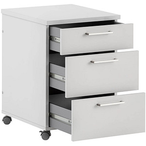 MÖBELPARTNER Rollcontainer lichtgrau 3 Auszüge 41,0 x 49,6 x 60,0 cm
