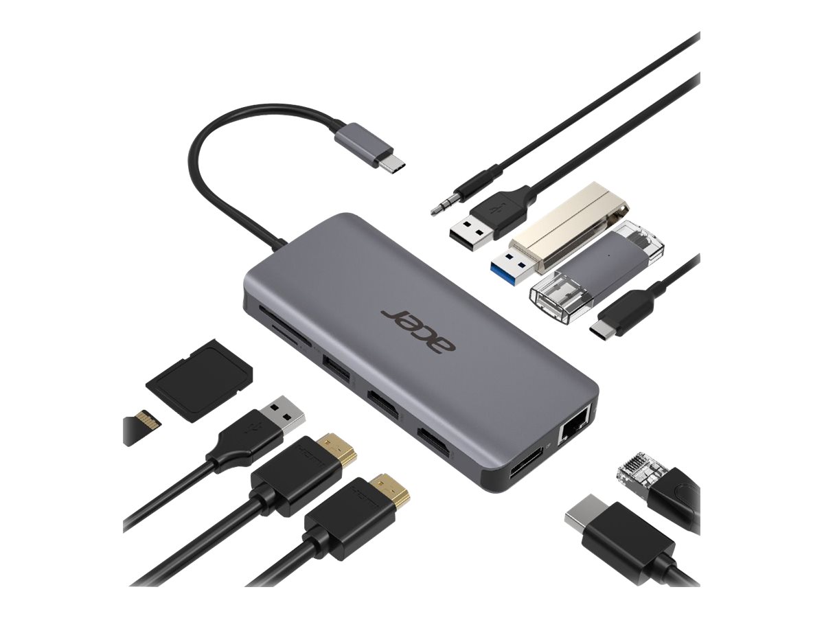 ACER 12in1 Type C dongle 2xUSB3.2/2xUSB2.0/1xSD/TF/1xDP