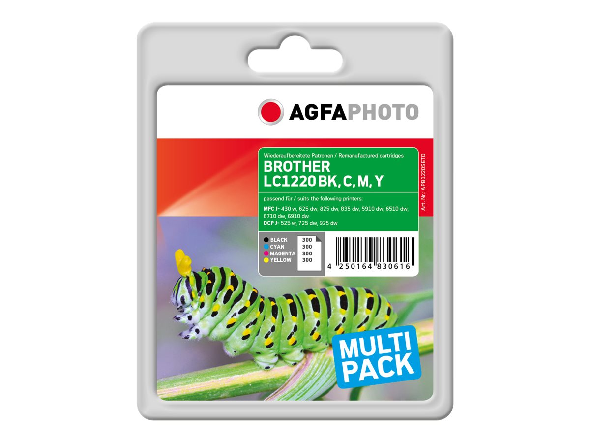 AGFAPHOTO Multi pack 4er Pack Schwarz, Gelb, Cyan, Magenta Tintenpatrone