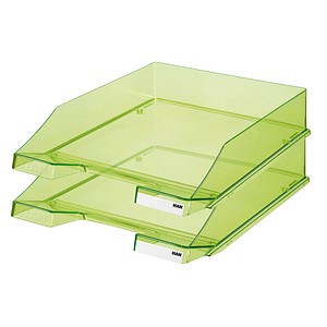 AKTION: 2 HAN Briefablagen C4 grün-transparent