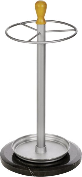 Schirmständer, Metall, silber pulverbeschichtet mit schwerem